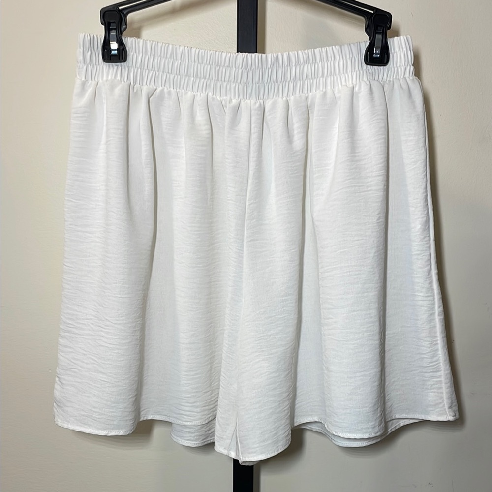 Zara White High Waist Shorts with Flowy Design